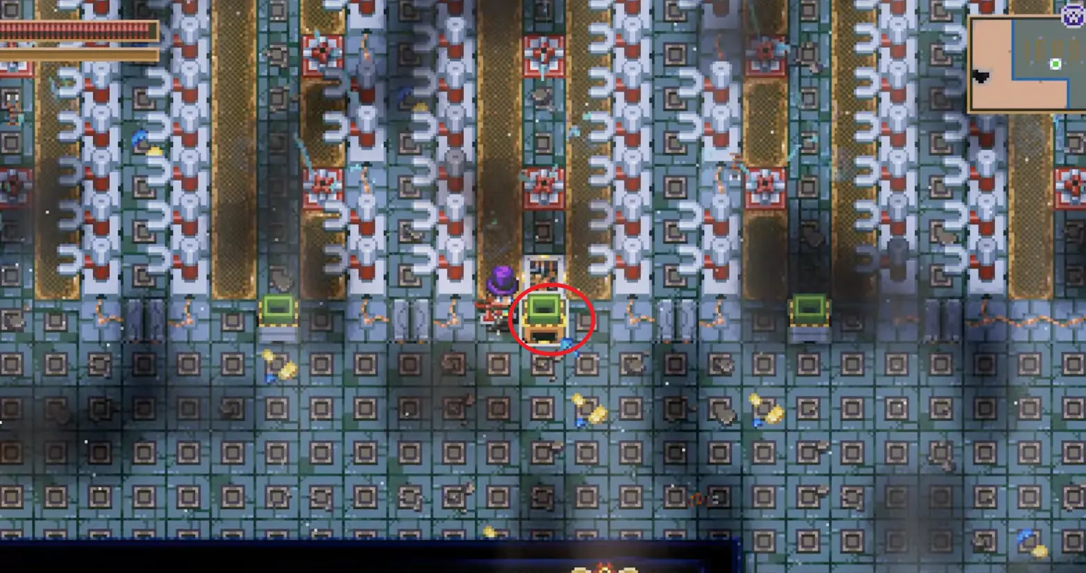 Why extractors jam: seeds and golden ore can float above the seed extractor; regular vs golden crops get ignored