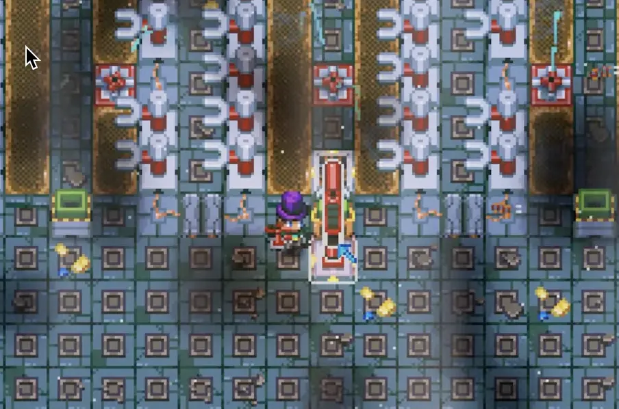 Fix extractor jams: place robot arms under each seed extractor facing up to pull floating items away